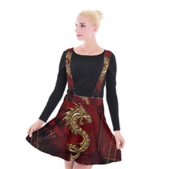 Wonderful Mystical Dragon, Vintage Suspender Skater Skirt by FantasyWorld7