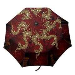 Wonderful Mystical Dragon, Vintage Folding Umbrellas by FantasyWorld7