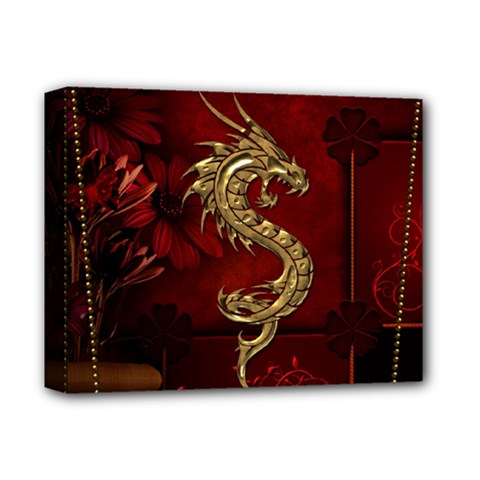 Wonderful Mystical Dragon, Vintage Deluxe Canvas 14  X 11  by FantasyWorld7