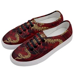 Wonderful Mystical Dragon, Vintage Women s Classic Low Top Sneakers by FantasyWorld7