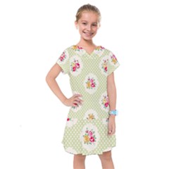 Green Shabby Chic Kids  Drop Waist Dress by NouveauDesign