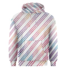 Colored Candy Striped Men s Pullover Hoodie by Colorfulart23