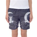 Mandala, Cute Owl On The Moon Women s Basketball Shorts View1