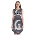 Mandala, Cute Owl On The Moon Sleeveless Chiffon Dress   View1