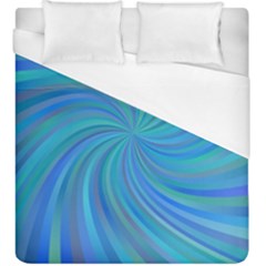 Blue Background Spiral Swirl Duvet Cover (king Size) by Celenk