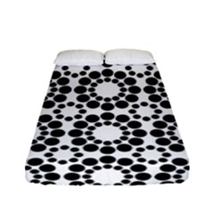 Black White Pattern Seamless Monochrome Fitted Sheet (full/ Double Size) by Celenk