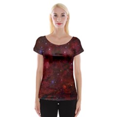 Abstract Fantasy Color Colorful Cap Sleeve Tops by Celenk