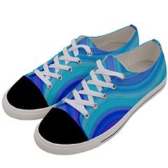 Blue Background Water Design Wave Women s Low Top Canvas Sneakers by Celenk