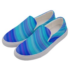 Blue Background Water Design Wave Men s Canvas Slip Ons by Celenk