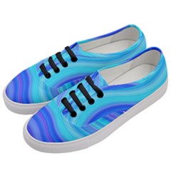 Blue Background Water Design Wave Women s Classic Low Top Sneakers by Celenk