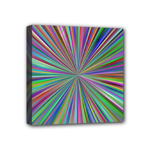 Burst Colors Ray Speed Vortex Mini Canvas 4  X 4  by Celenk