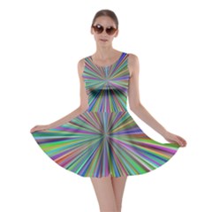 Burst Colors Ray Speed Vortex Skater Dress by Celenk