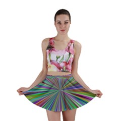 Burst Colors Ray Speed Vortex Mini Skirt by Celenk