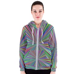 Burst Colors Ray Speed Vortex Women s Zipper Hoodie by Celenk