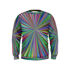 Burst Colors Ray Speed Vortex Kids  Sweatshirt by Celenk