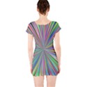 Burst Colors Ray Speed Vortex Short Sleeve Bodycon Dress View2