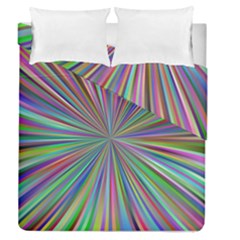 Burst Colors Ray Speed Vortex Duvet Cover Double Side (queen Size) by Celenk