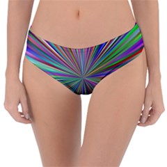 Burst Colors Ray Speed Vortex Reversible Classic Bikini Bottoms by Celenk