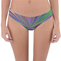 Burst Colors Ray Speed Vortex Reversible Hipster Bikini Bottoms by Celenk