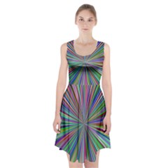 Burst Colors Ray Speed Vortex Racerback Midi Dress by Celenk