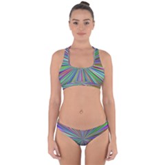 Burst Colors Ray Speed Vortex Cross Back Hipster Bikini Set by Celenk