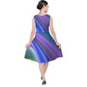 Background Abstract Curves V-Neck Midi Sleeveless Dress  View2