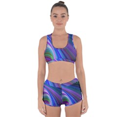 Background Abstract Curves Racerback Boyleg Bikini Set by Celenk