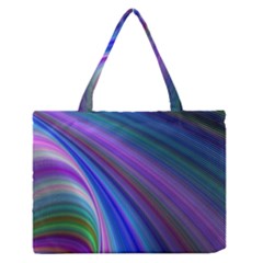 Background Abstract Curves Zipper Medium Tote Bag