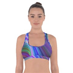 Background Abstract Curves Cross Back Sports Bra