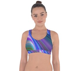 Background Abstract Curves Cross String Back Sports Bra