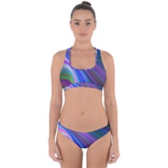 Background Abstract Curves Cross Back Hipster Bikini Set