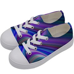 Background Abstract Curves Kids  Low Top Canvas Sneakers