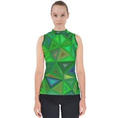 Green Triangle Background Polygon Shell Top by Celenk