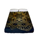 Gold Mandala Floral Ornament Ethnic Fitted Sheet (Full/ Double Size) View1