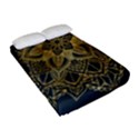 Gold Mandala Floral Ornament Ethnic Fitted Sheet (Full/ Double Size) View2