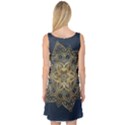 Gold Mandala Floral Ornament Ethnic Sleeveless Satin Nightdress View2