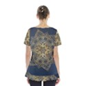 Gold Mandala Floral Ornament Ethnic Skirt Hem Sports Top View2