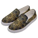 Gold Mandala Floral Ornament Ethnic Men s Canvas Slip Ons View2