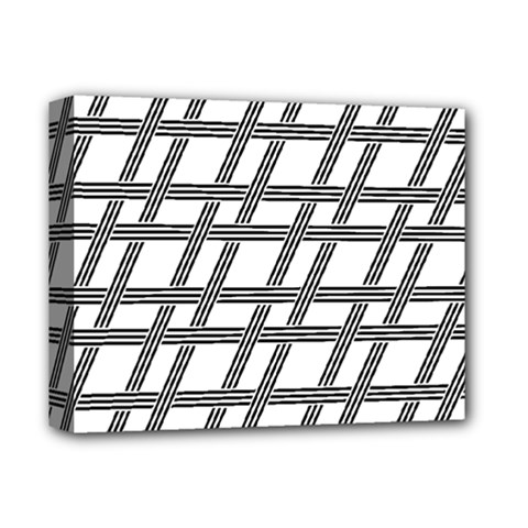 Grid Pattern Seamless Monochrome Deluxe Canvas 14  X 11  by Celenk