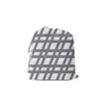 Grid Pattern Seamless Monochrome Drawstring Pouches (Small)  View2