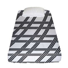 Grid Pattern Seamless Monochrome Fitted Sheet (single Size)