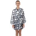 Grid Pattern Seamless Monochrome Long Sleeve Kimono Robe View1