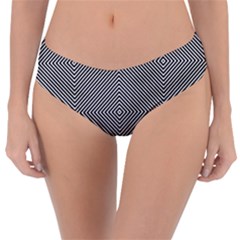 Diagonal Stripe Pattern Seamless Reversible Classic Bikini Bottoms by Celenk