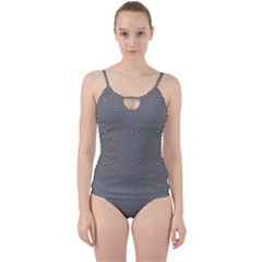 Diagonal Stripe Pattern Seamless Cut Out Top Tankini Set