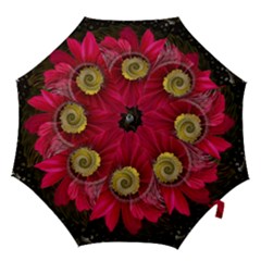 Fantasy Flower Fractal Blossom Hook Handle Umbrellas (small) by Celenk