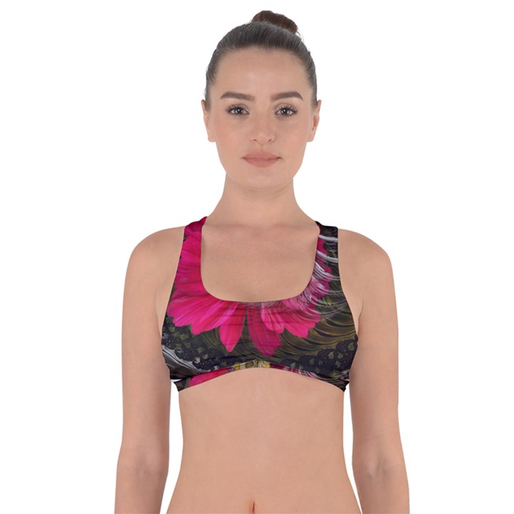 Fantasy Flower Fractal Blossom Got No Strings Sports Bra