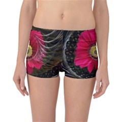 Fantasy Flower Fractal Blossom Reversible Boyleg Bikini Bottoms by Celenk