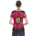 Fantasy Flower Fractal Blossom Short Sleeve Front Detail Top View2