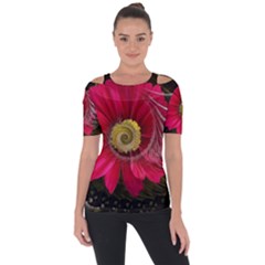 Fantasy Flower Fractal Blossom Short Sleeve Top by Celenk