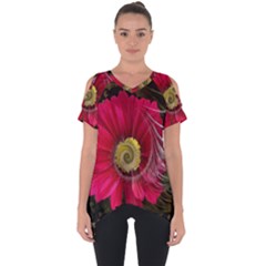 Fantasy Flower Fractal Blossom Cut Out Side Drop Tee